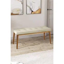 Hanah Home klupa Arwen, 105 cm, krem / prirodno drvo