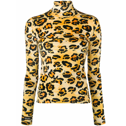 Richard Quinn - turtle neck leopard printed top - women - Black