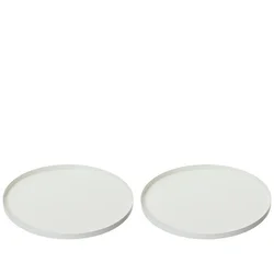 Dekordom novogodišnja dekoracija - deco plate iron set 2pcs 35cm 386509 - white - kmg ( 043341 )