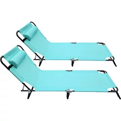 Baštenski set dve ležaljke sa jastukom B003
