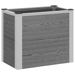 Povišena vrtna gredica Siva 50 x 30 x 42 cm WPC i aluminij