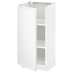 METOD Podni element s policama, bela/Voxtorp matirano bela, 40x37 cm