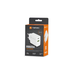 NATEC Ribera NUC-2061 USB-A+USB-C punjač