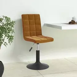 Okretne blagovaonske stolice 4 kom smeđe baršunaste