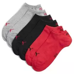 PUMA Sneaker Socks Unisex (3-pack), Clothing, Black/Red, 43-46
