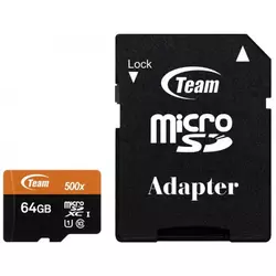 TEAM GROUP TeamGroup MICRO SDXC 64GB UHS I +SD Adapter TUSDX64GUHS03