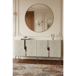 Hanah Home komoda Evva 150, 125 cm, srebrna / bela