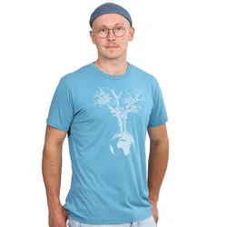 Life-Tree Majica Fairwear Bambus Weltenbaum modra