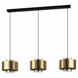 Eglo 390067 - Luster na sajli DUGLIA 3xE27/40W/230V zlatna