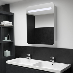 Den LED kopalniška omarica z ogledalom 68x9x80 cm