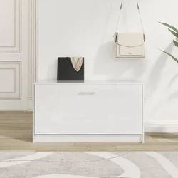 Klupa za cipele visoki sjaj bijela 80x24x45 cm inženjerski drvo