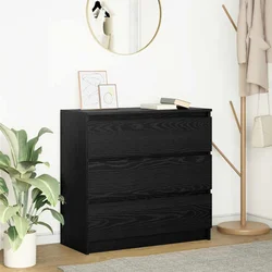 Komoda crni hrast 80x35x76 cm konstruirano drvo