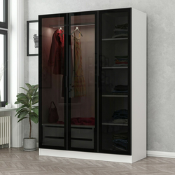 Hanah Home Ormar Kale White Black - 2273