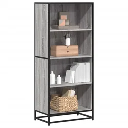Polica za knjige Siva Sonoma 60x35x139 cm Konstruirano drvo