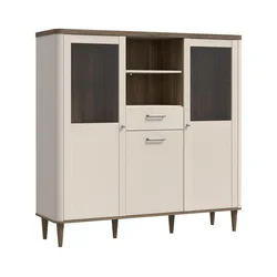 Vitrina VIRO rjava/bež