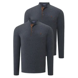 DOUBLE SET V4009 DEWBERRY MENS SWEATSHIRT-ANTHRACITE-ANTHRACITE