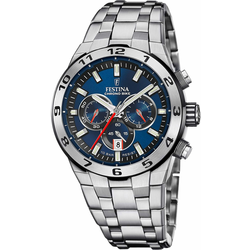 Festina Muški kvarcni sat Chrono Bike, Plavo-srebrne boje