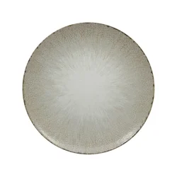 LUBIANA plitvi krožnik Irys Coupe, porcelan, kremna/rjava, 27 cm