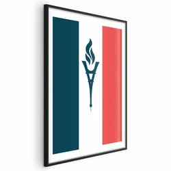 shumee Plakat - Francoska zastava s svečo