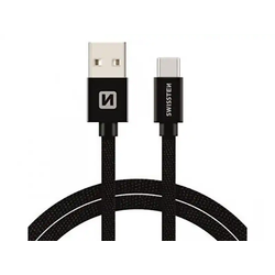 Kabl USB A-Tip C Swissten 2m crni