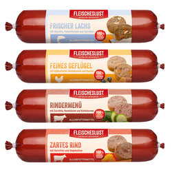 Fleischeslust mešano pakiranje 4 sorte 8 x 400 g - 4 sorte