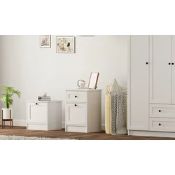 Hanah Home Noćni stočić Rb-168-03, 45x64x40 cm, Beli