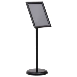 Stalak za plakate A4 s postoljem crni od aluminijske legure
