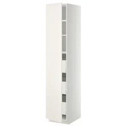 METOD / MAXIMERA Visoki element s fiokama, bela/Veddinge bela, 40x60x200 cm