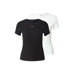 Tommy Jeans Majica ESSENTIAL črna/bela