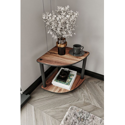 Hanah Home Pomoćni stočić Tiers Corner, 34x38x34 cm, Boje oraha