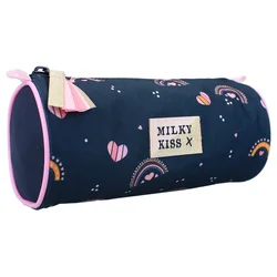 VADOBAG Okrugla prazna pernica Milky kiss radiant rainbows/ teget