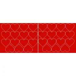 shumee Nalepke za Valentinovo v obliki srca 6 cm, 30 kosov, rdeče mat