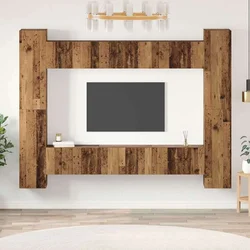 Set TV komoda Zidne 10 pcs Staro drvo 30,5 x 30 x 90 cm