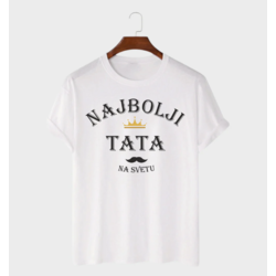MAFIMI Muška majici Najbolji tata, Bela