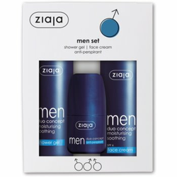 ZIAJA Set Men krema za lice 50ml + Gel za tuširanje 300ml + Antiprespirant 60ml