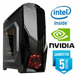 Računalo INSTAR Gamer Dominator, Intel Core i5-4460 up to 3.4GHz, 4GB DDR3, 1000GB, GeForce GTX1050 2GB DDR5, DVD-RW, 5 god jamstvo 