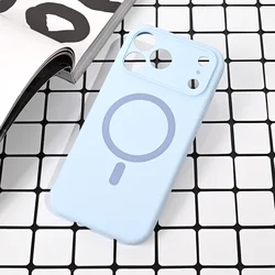 Maska za iPhone 17 Pro Max 69 Magsafe Pure color svetlo plava