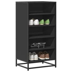 Stalak za cipele crni 48x38x97,5 cm izrađeno drvo