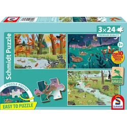 Schmidt - Puzzle 3x24 Gozdne živali - 40 - 99 kosov