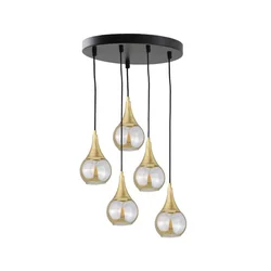 Luster na sajli LACRIMA HONEY 5xE27/60W/230V, prečnik 45 cm