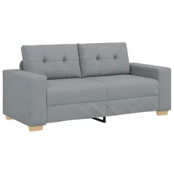 Vidaxl Dvosed svetlo siv 180x77x82 cm blago