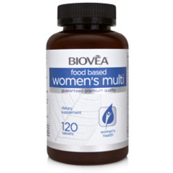 BIOVEA multivitamini za ženske FOOD BASED WOMENS MULTI, 120 tablet