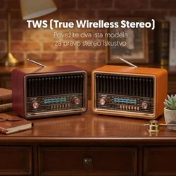 Retro RGB Bluetooth radio 8075BT/B