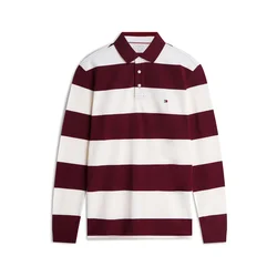 TOMMY HILFIGER Majica temno rdeča/off-bela