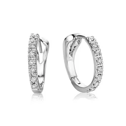 DIAMANT LETERNEL Uhani Ohrringe aus 750 Weißgold mit Diamant srebrna
