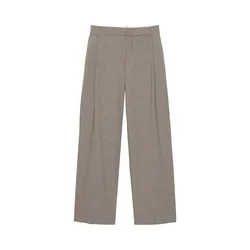 Pull&Bear Hlače z naborki temno siva