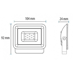 LED reflektor 10W 6500K LRF013EW-10/BK