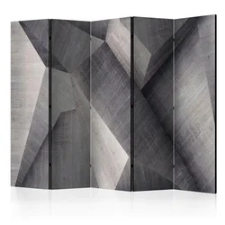 artgeist Paravan Abstract Concrete Blocks, 5-Delni, Dvostranski