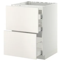 METOD / MAXIMERA Pod.ormar.grej.ploča/2front/3fiok, bela/Veddinge bela, 60x60 cm