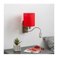 Brilagi - LED zidna lampa NUBILA 1xE27/25W/230V + LED/3W hrom/crvena